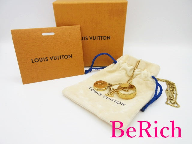 ルイ ヴィトン LOUIS VUITTON リング ネックレス モノグラム ペンダント M80189 ゴールド レディース メンズ ジュエリー アクセサリー ファッション 小物 プレゼント ギフト 【中古】【送料無料】 ba2430