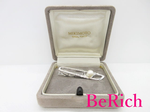 ミキモト MIKIMOTO パール 付き ネクタイピン タイピン ビジネス スーツ 小物 【中古】【送料無料】 ba2497
