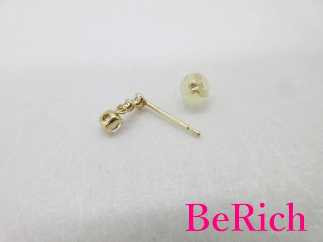 4℃ ヨンドシー K10 YG ジルコニア ピアス イエローゴールド 10金 アクセサリー 【中古】【送料無料】 ba2522
