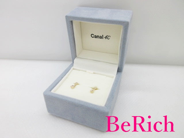 4℃ ヨンドシー K10 YG ジルコニア ピアス イエローゴールド 10金 アクセサリー 【中古】【送料無料】 ba2522