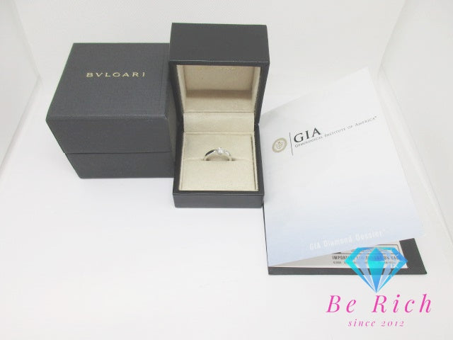 ブルガリ BVLGARI デディカータ ア ヴェネチア リング 指輪 0.35ct 10号 プラチナ pt950 一粒 ダイヤモンド ロゴ ジュエリー アクセサリー 【中古】【送料無料】 ba2626