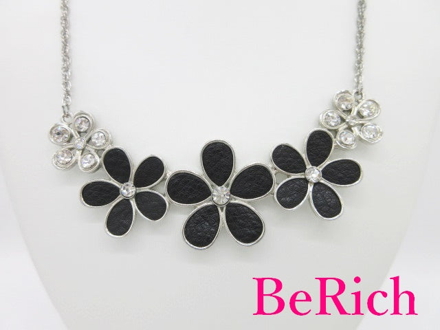 スワロフスキー SWAROVSKI クリスタル フラワー 花 モチーフ ネックレス ペンダント クリスタル シルバー ジュエリー アクセサリー flower 【中古】【送料無料】 ba2694
