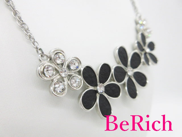 スワロフスキー SWAROVSKI クリスタル フラワー 花 モチーフ ネックレス ペンダント クリスタル シルバー ジュエリー アクセサリー flower 【中古】【送料無料】 ba2694