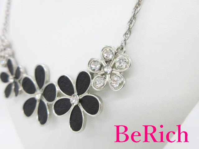 スワロフスキー SWAROVSKI クリスタル フラワー 花 モチーフ ネックレス ペンダント クリスタル シルバー ジュエリー アクセサリー flower 【中古】【送料無料】 ba2694