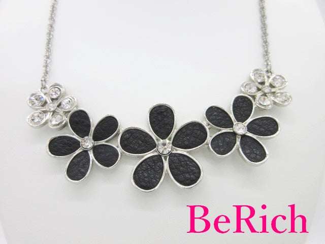 スワロフスキー SWAROVSKI クリスタル フラワー 花 モチーフ ネックレス ペンダント クリスタル シルバー ジュエリー アクセサリー flower 【中古】【送料無料】 ba2694