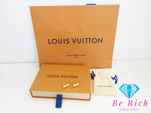ルイ ヴィトン LOUIS VUITTON M61088 エセンシャル V ピアス ゴールド メッキ ロゴ ジュエリー アクセサリー 【中古】【送料無料】 ba2737