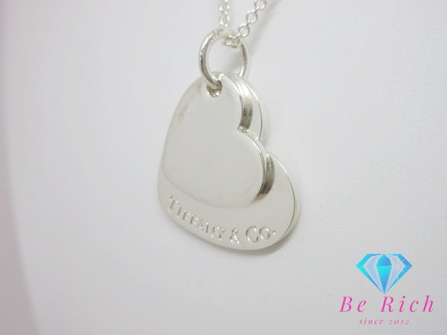 ティファニー TIFFANY & Co. ダブル ハート タグ ペンダント ネックレス シルバー 925 SILVER ジュエリー アクセサリー 【中古】【送料無料】 ba2768
