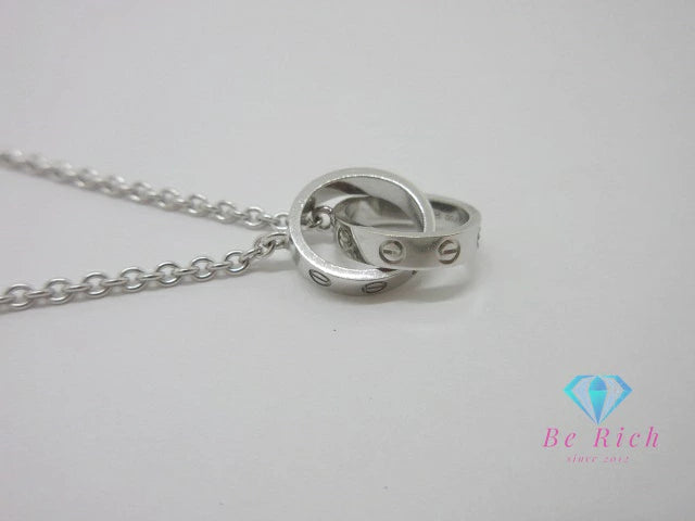 カルティエ Cartier ベビー LOVE ネックレス ホワイト ゴールド ラブ 750 WG K18 18金 ロゴ ジュエリー アクセサリー 【中古】【送料無料】 ba3301298980