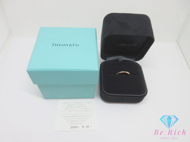 ティファニー TIFFANY & Co. K18 PG バンド リング 指輪 750 18金 9.5号 ピンクゴールド ロゴ ジュエリー アクセサリー 【中古】【送料無料】 ba3647