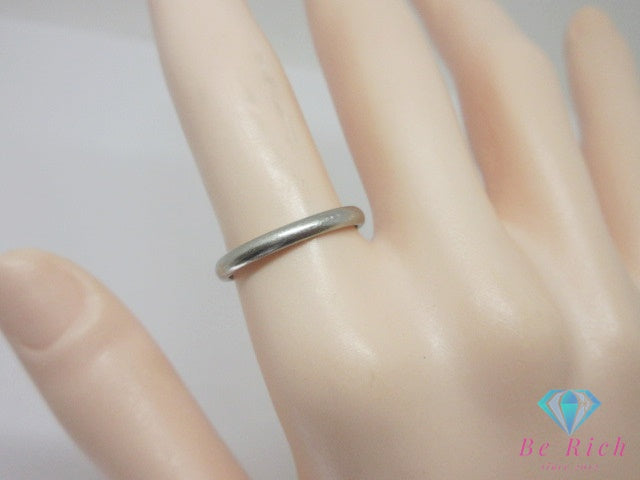 カルティエ Cartier Pt950 プラチナ マリッジ リング 指輪 #55 14号 ロゴ ジュエリー アクセサリー 【中古】【送料無料】 ba3667