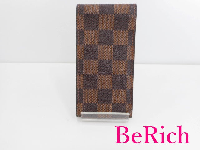ルイ ヴィトン エテュイ シガレット N63024 ダミエ エベヌ 茶 ブラウン PVC レザー シガレットケース タバコ LOUIS VUITTON 【中古】【送料無料】bc1869