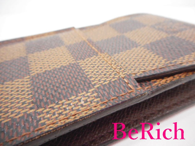 ルイ ヴィトン エテュイ シガレット N63024 ダミエ エベヌ 茶 ブラウン PVC レザー シガレットケース タバコ LOUIS VUITTON 【中古】【送料無料】bc1869
