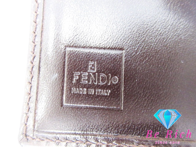 フェンディ FENDI ズッカ 手帳 カバー 6穴 システム手帳 ケース スケジュール帳 文具 ビジネス 小物 【中古】【送料無料】 bc1933