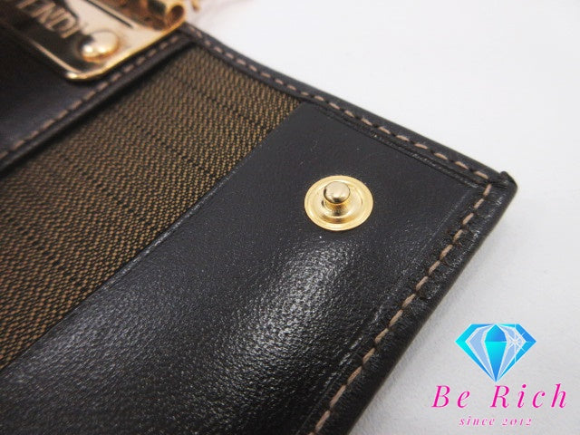 フェンディ FENDI 6連 キーケース 茶 ブラウン ズッカ ロゴ キーホルダー アクセサリー 小物 【中古】【送料無料】 bc1941