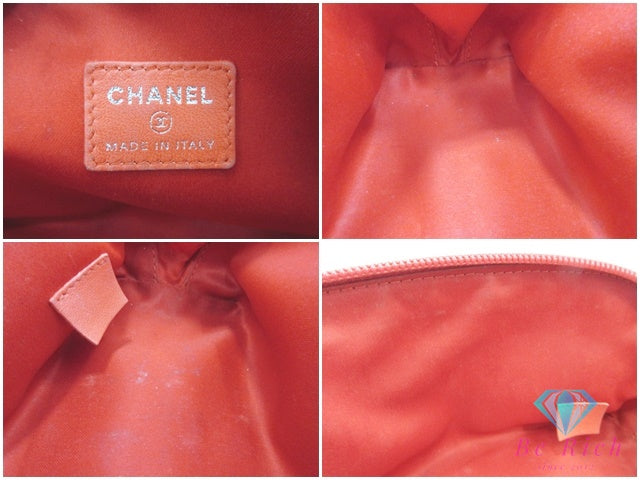 シャネル CHANEL カメリア コスメ ポーチ レッド 赤 レザー ココマーク CC ロゴ アクセサリー マルチ ポーチ 鞄 【中古】【送料無料】 bc2246
