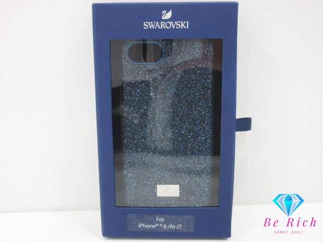 スワロフスキー SWAROVSKI iPhone ケース 6 / 6S / 7 用 スマホ ケース ブルー クリスタル TPU アイフォン アクセサリー 小物 【中古】【送料無料】bc2303