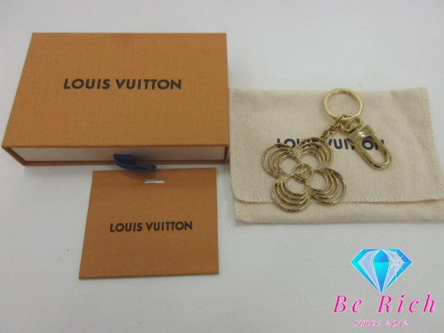 ルイ ヴィトン LOUIS VUITTON LV ブリーズ キーホルダー M02798 ゴールド GP メッキ キーリング バッグ チャーム アクセサリー 小物 シグネチャー ロゴ 【中古】【送料無料】 bc2314