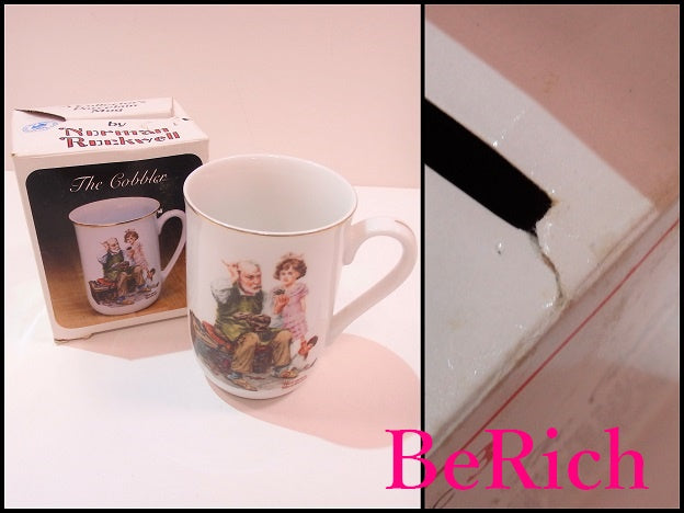 ノーマン ロックウェル マグカップ TC3 白 ホワイト マルチカラー 陶器 Norman Rockwell 【中古】【送料無料】 bh1479