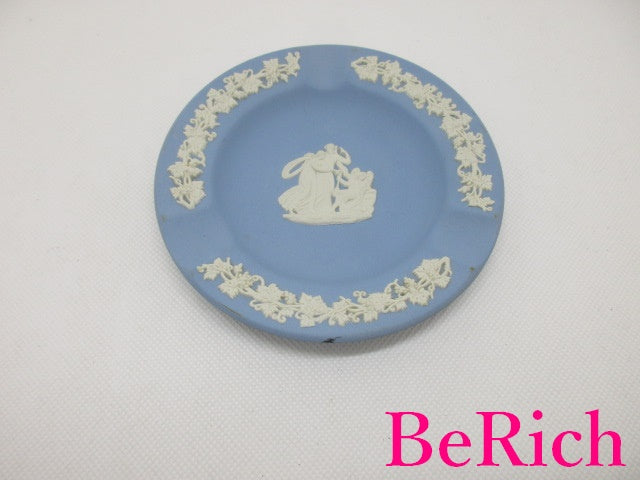 ウェッジウッド WEDGWOOD ジャスパー ウェア アッシュ トレイ 灰皿 ペール ブルー 陶器 ロゴ 小物入れ トレイ 置物 【中古】【送料無料】 bh1899
