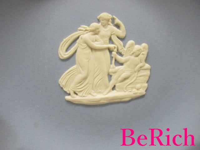 ウェッジウッド WEDGWOOD ジャスパー ウェア アッシュ トレイ 灰皿 ペール ブルー 陶器 ロゴ 小物入れ トレイ 置物 【中古】【送料無料】 bh1899