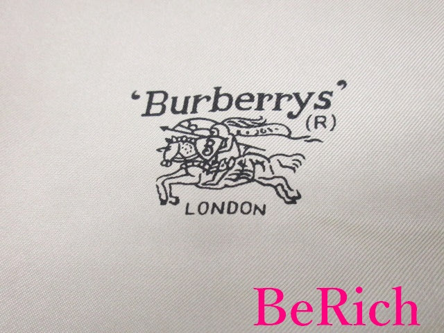 バーバリー BURBERRY ストール グレー チェック シルク 絹 ショール 大判 スカーフ マフラー 巻物 婦人 レディース 【中古】【送料無料】 bh2160