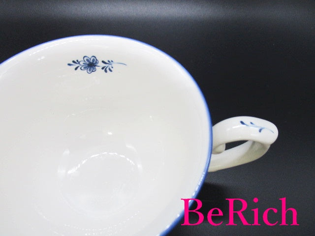 ノリタケ NORITAKE クラフトーン ティー カップ & ソーサー 6客 セット ホワイト 白 ブルー 青 フラワー 花柄 陶器 コップ 皿 紅茶 食器 テーブル ウェア 製陶 【中古】【送料無料】 bh2218