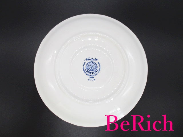 ノリタケ NORITAKE クラフトーン ティー カップ & ソーサー 6客 セット ホワイト 白 ブルー 青 フラワー 花柄 陶器 コップ 皿 紅茶 食器 テーブル ウェア 製陶 【中古】【送料無料】 bh2218