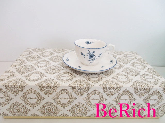 ノリタケ NORITAKE クラフトーン ティー カップ & ソーサー 6客 セット ホワイト 白 ブルー 青 フラワー 花柄 陶器 コップ 皿 紅茶 食器 テーブル ウェア 製陶 【中古】【送料無料】 bh2218