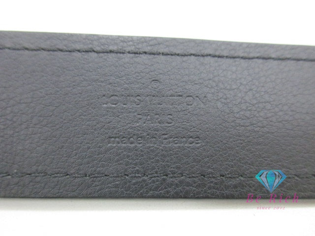 ルイ ヴィトン LOUIS VUITTON ダミエ コバルト サンチュール シドニー メンズ ベルト 35mm M9569 90/36 黒 ブラック ブルー シルバー 金具 PVC レザー 【中古】【送料無料】 bh2738