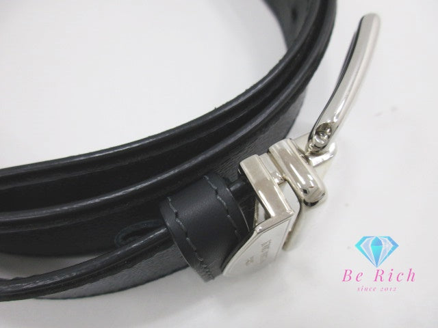 ルイ ヴィトン LOUIS VUITTON ダミエ コバルト サンチュール シドニー メンズ ベルト 35mm M9569 90/36 黒 ブラック ブルー シルバー 金具 PVC レザー 【中古】【送料無料】 bh2738