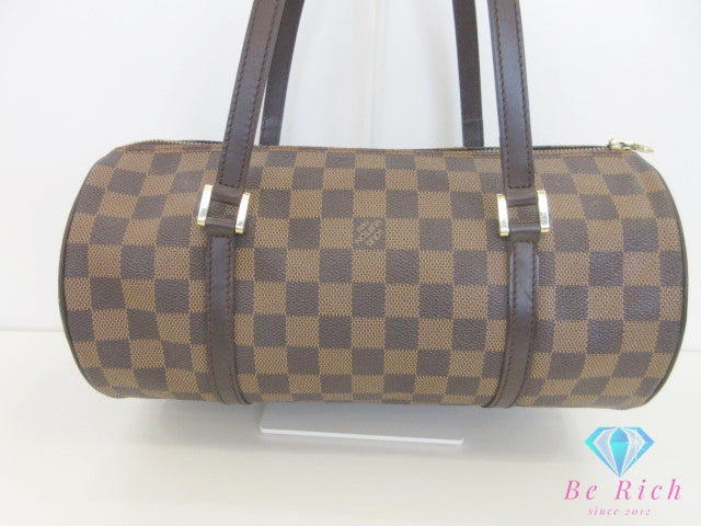 ルイ ヴィトン LOUIS VUITTON ダミエ パピヨン 30 ハンドバッグ N51303 モノグラム LV ロゴ ポーチ 付 筒型 丸型 鞄 【中古】【送料無料】bk10088
