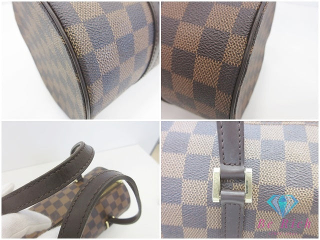ルイ ヴィトン LOUIS VUITTON ダミエ パピヨン 30 ハンドバッグ N51303 モノグラム LV ロゴ ポーチ 付 筒型 丸型 鞄 【中古】【送料無料】bk10088