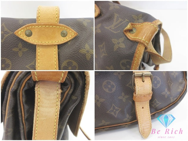 ルイ ヴィトン LOUIS VUITTON ショルダーバッグ モノグラム ソミュール 43 M42252 ブラウン 茶 ダブルフラップ 肩掛け 斜め掛け【中古】【送料無料】bk10111