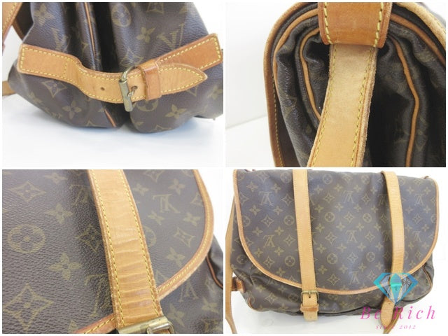 ルイ ヴィトン LOUIS VUITTON ショルダーバッグ モノグラム ソミュール 43 M42252 ブラウン 茶 ダブルフラップ 肩掛け 斜め掛け【中古】【送料無料】bk10111