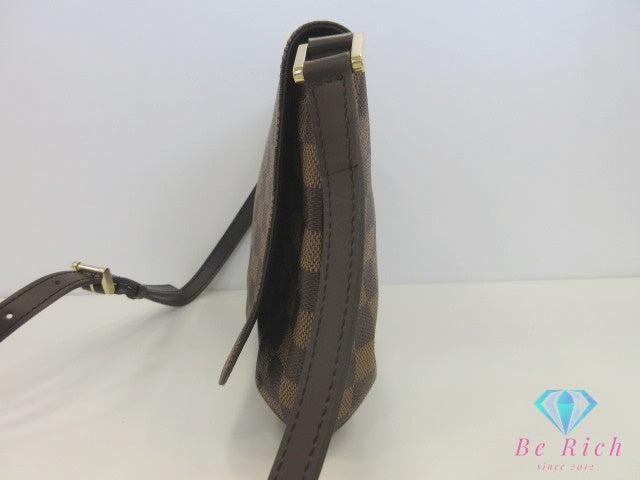 ルイ ヴィトン LOUIS VUITTON ダミエ ミュゼット タンゴ ロング ショルダーバッグ N51301 ブラウン 茶 エベヌ PVC レザー LV ロゴ ポシェット クロスボディ 斜め掛け 鞄 【中古】【送料無料】 bk10113