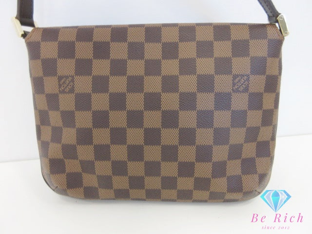 ルイ ヴィトン LOUIS VUITTON ダミエ ミュゼット タンゴ ロング ショルダーバッグ N51301 ブラウン 茶 エベヌ PVC レザー LV ロゴ ポシェット クロスボディ 斜め掛け 鞄 【中古】【送料無料】 bk10113