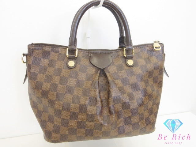 ルイ ヴィトン LOUIS VUITTON ダミエ シエナ PM ハンドバッグ N41545 ダミエ エベヌ ブラウン LV ロゴ ショルダーバッグ 手提げ 肩掛け 鞄 【中古】【送料無料】bk10114