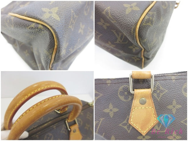 ルイ ヴィトン LOUIS VUITTON モノグラム スピーディ 30 M41526 LV ロゴ PVC レザー 茶 ブラウン ハンドバッグ 手提げ ミニ ボストン【中古】【送料無料】bk10143