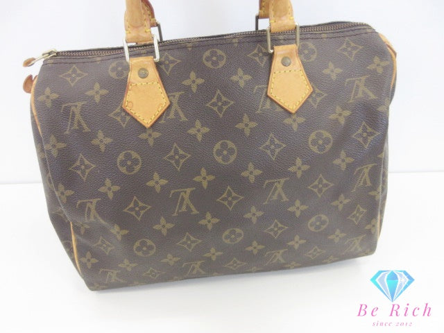 ルイ ヴィトン LOUIS VUITTON モノグラム スピーディ 30 M41526 LV ロゴ PVC レザー 茶 ブラウン ハンドバッグ 手提げ ミニ ボストン【中古】【送料無料】bk10143