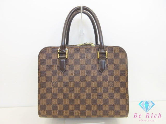 ルイ ヴィトン LOUIS VUITTON ハンドバッグ ダミエ トリアナ N51155 エベヌ ブラウン 茶 PVC レザー ショルダーバッグ 鞄 【中古】【送料無料】 bk10145