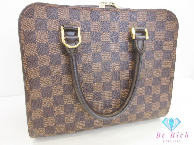 ルイ ヴィトン LOUIS VUITTON ハンドバッグ ダミエ トリアナ N51155 エベヌ ブラウン 茶 PVC レザー ショルダーバッグ 鞄 【中古】【送料無料】 bk10145