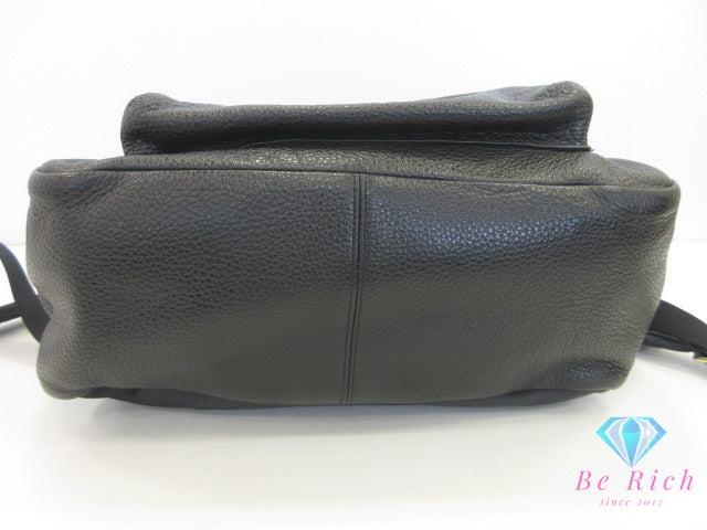 コーチ COACH リュックサック バックパック シグネチャー ペブルド レザー 黒 ブラック F29004 ショルダーバッグ 鞄【中古】【送料無料】 bk10150