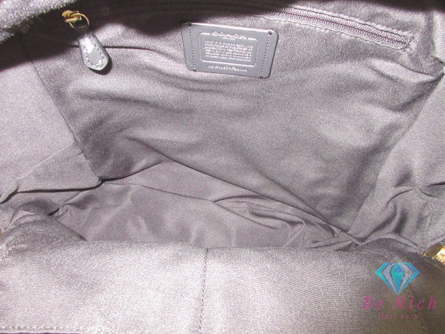 コーチ COACH リュックサック バックパック シグネチャー ペブルド レザー 黒 ブラック F29004 ショルダーバッグ 鞄【中古】【送料無料】 bk10150