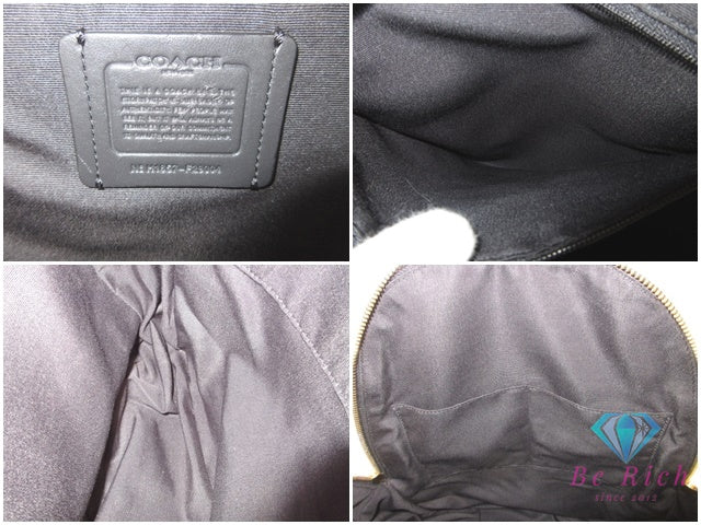 コーチ COACH リュックサック バックパック シグネチャー ペブルド レザー 黒 ブラック F29004 ショルダーバッグ 鞄【中古】【送料無料】 bk10150