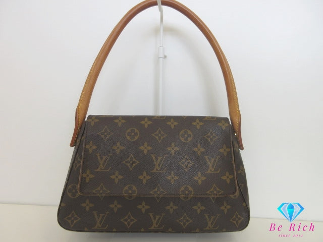 ルイ ヴィトン LOUIS VUITTON ハンドバッグ モノグラム ミニ ルーピング M51147 ブラウン 茶 PVC レザー ロゴ ショルダーバッグ 肩掛け バッグ 鞄 レディース 【中古】【送料無料】 bk10178