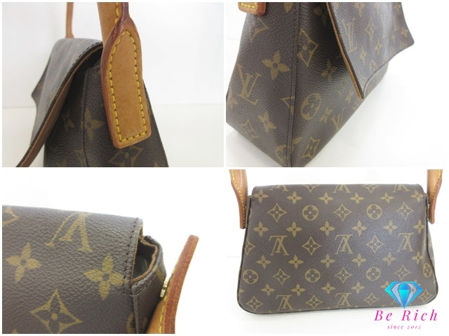 ルイ ヴィトン LOUIS VUITTON ハンドバッグ モノグラム ミニ ルーピング M51147 ブラウン 茶 PVC レザー ロゴ ショルダーバッグ 肩掛け バッグ 鞄 レディース 【中古】【送料無料】 bk10178