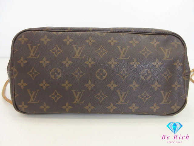 ルイ ヴィトン LOUIS VUITTON トートバッグ ショルダーバッグ モノグラム ネヴァーフル MM M40996 ブラウン 茶 フューシャ ピンク ポーチなし LV ロゴ ハンドバッグ 鞄 【中古】【送料無料】 bk10183