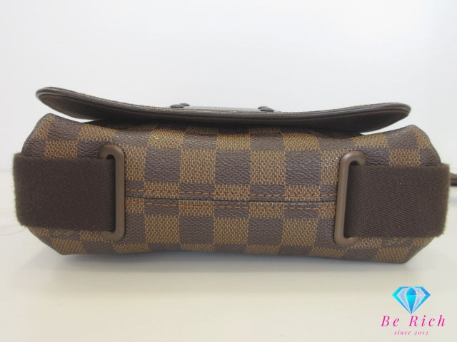 ルイ ヴィトン LOUIS VUITTON ショルダーバッグ ダミエ ブルックリン PM N51210 エベヌ 茶 LV ロゴ ポシェット メッセンジャーバッグ クロスボディ 鞄 【中古】【送料無料】 bk10184