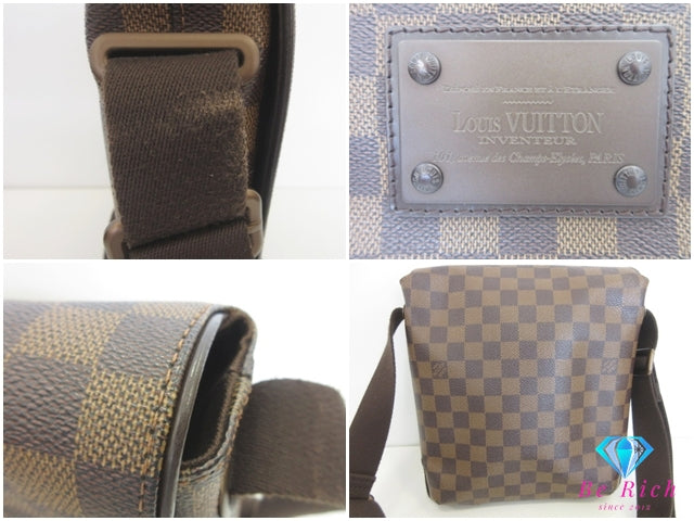 ルイ ヴィトン LOUIS VUITTON ショルダーバッグ ダミエ ブルックリン PM N51210 エベヌ 茶 LV ロゴ ポシェット メッセンジャーバッグ クロスボディ 鞄 【中古】【送料無料】 bk10184