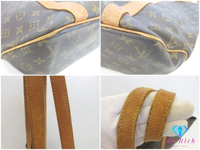 ルイ ヴィトン LOUIS VUITTON モノグラム サック ショッピング M51108 ブラウン 茶 PVC レザー LV ロゴ トートバッグ ショルダーバッグ バッグ 肩掛け 鞄 【中古】【送料無料】 bk10187